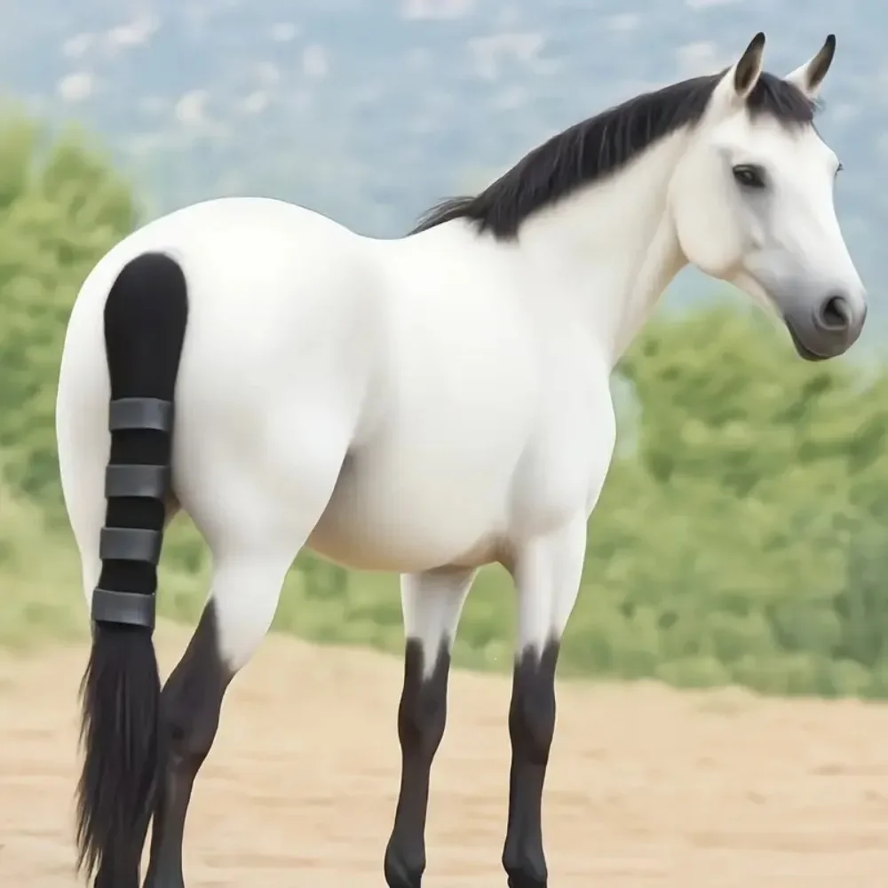 Horse Tail Protector Wrap, Adjustable Tail Guard with Magic Straps, Anti Rubbing Sleeve for Equestrian Riding Training