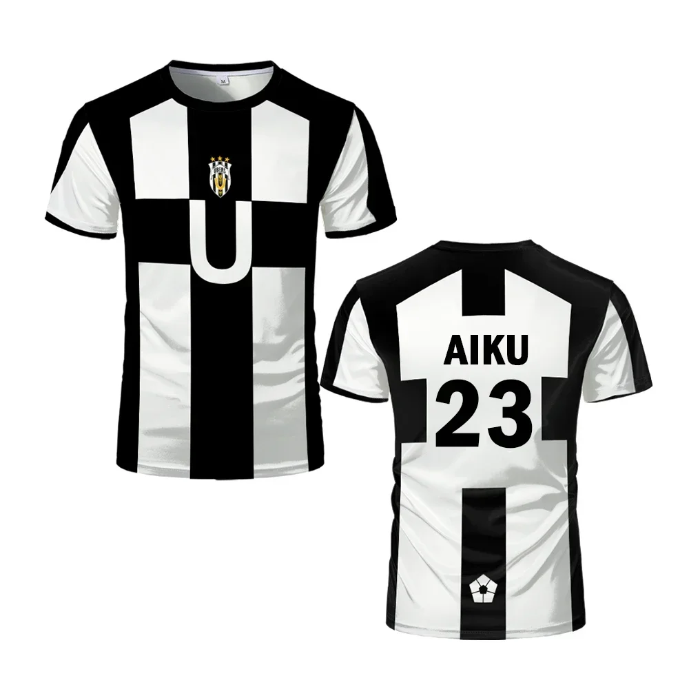 Camiseta tematik de futebol 2025 VL replika، camiseta estampada أنيمي ubers الأزرق قفل، المانجا كورتا masculina تأثيري uber