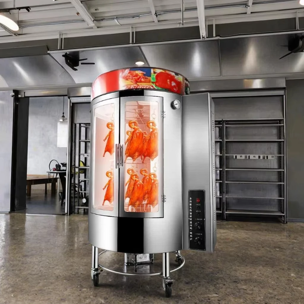 

Electric Rotating Roast Oven Manual Control Ga-s/Charcoal for Roasting Duck Chicken Fish Fruit Water-New Portable for Bakery Use