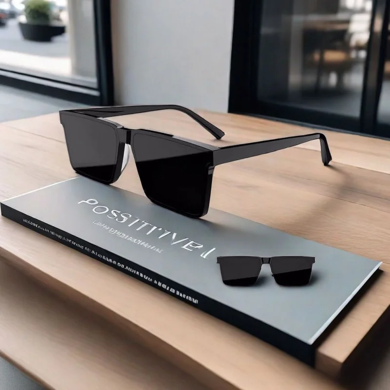 Men's Premium Geometric Square Fashion Glasses - High-Definition Lens for Driving & Casual Wear, Durable PC Frame