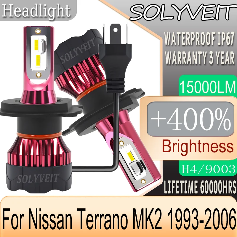 

Clearer Vision Reduces Eye Fatigue waterproof LED HEADLIGHT For Nissan Terrano MK2 1993 1994 1995 1996 1997 1998 1999 2000-2006