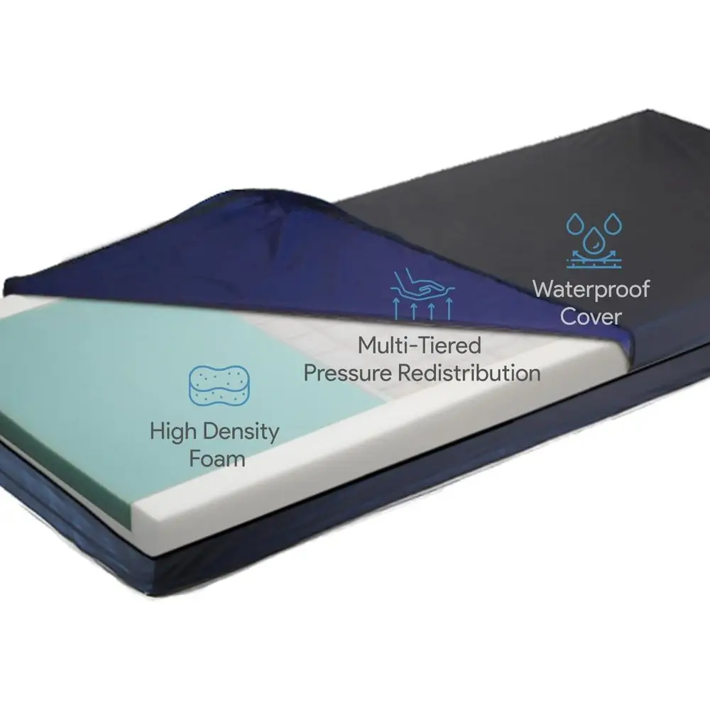 مرتبة مستشفى لتخفيف الضغط مع رغوة الذاكرة - 36 × 76 × 6 لمنع قرحة السرير #1