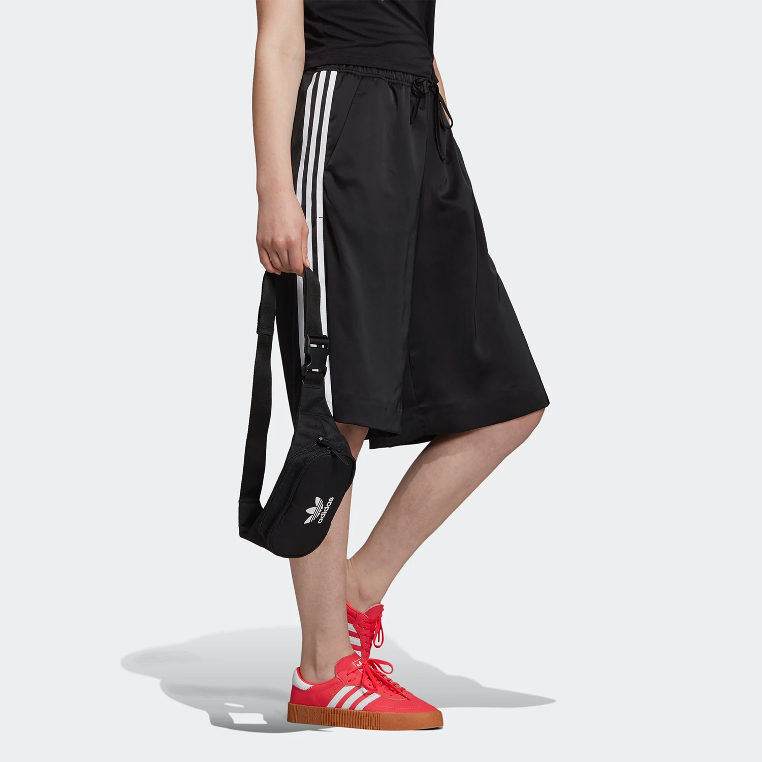 Adidas Originals Women's Loose Seven-Quarter Sports Wide Leg Trousers DU7261