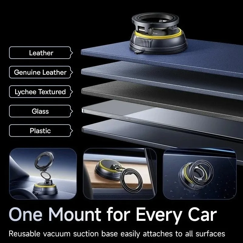 Vakuum-Autotelefonhalterung für Mag-Safe 360 °    Rotation Stärkste magnetische Telefonhalterung für Auto/für iPhone 17 Pro Max Android-Telefone