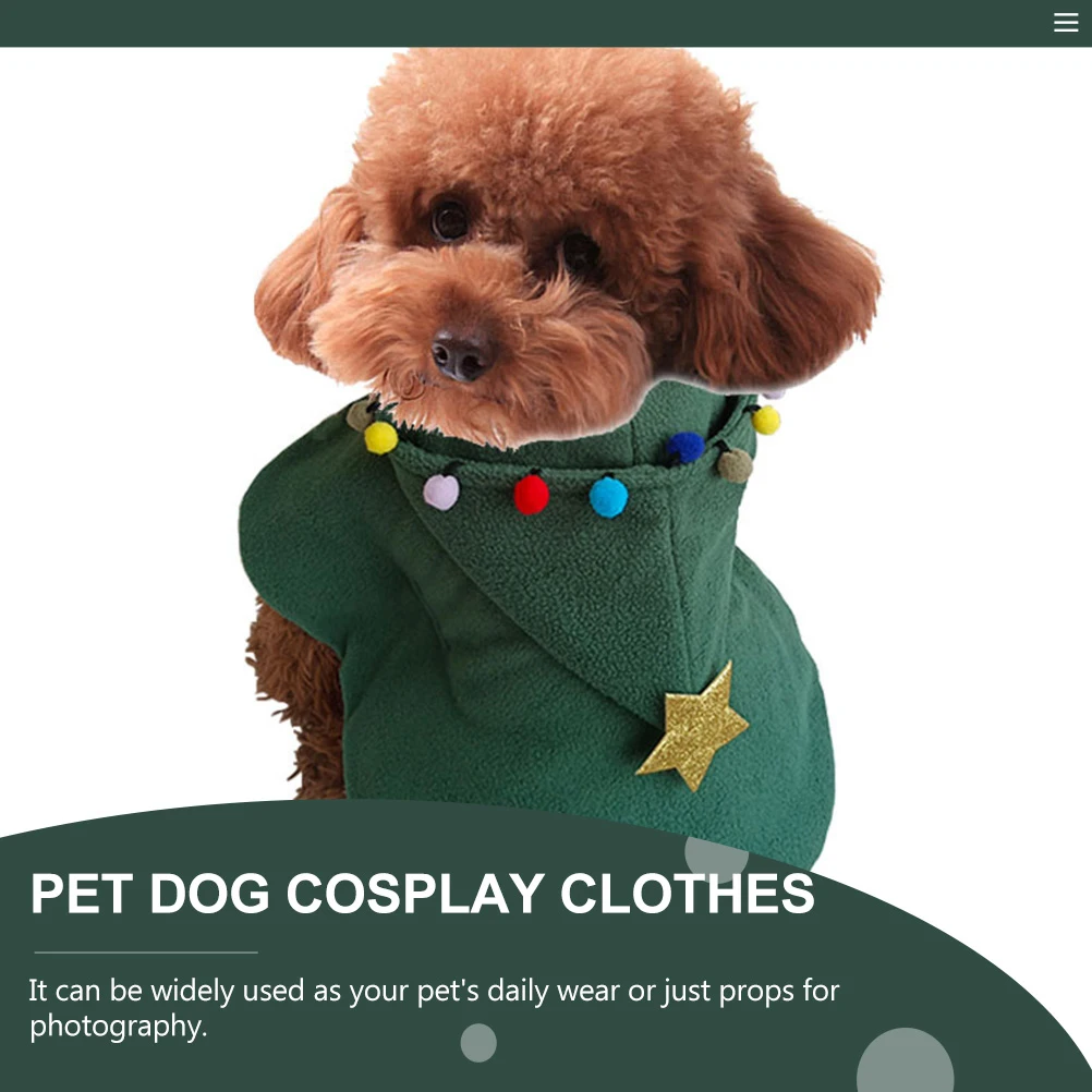 

Clothes for Pets Dog Costumes Small Dogs Outfit Halloween Cosplay Green Outfits
