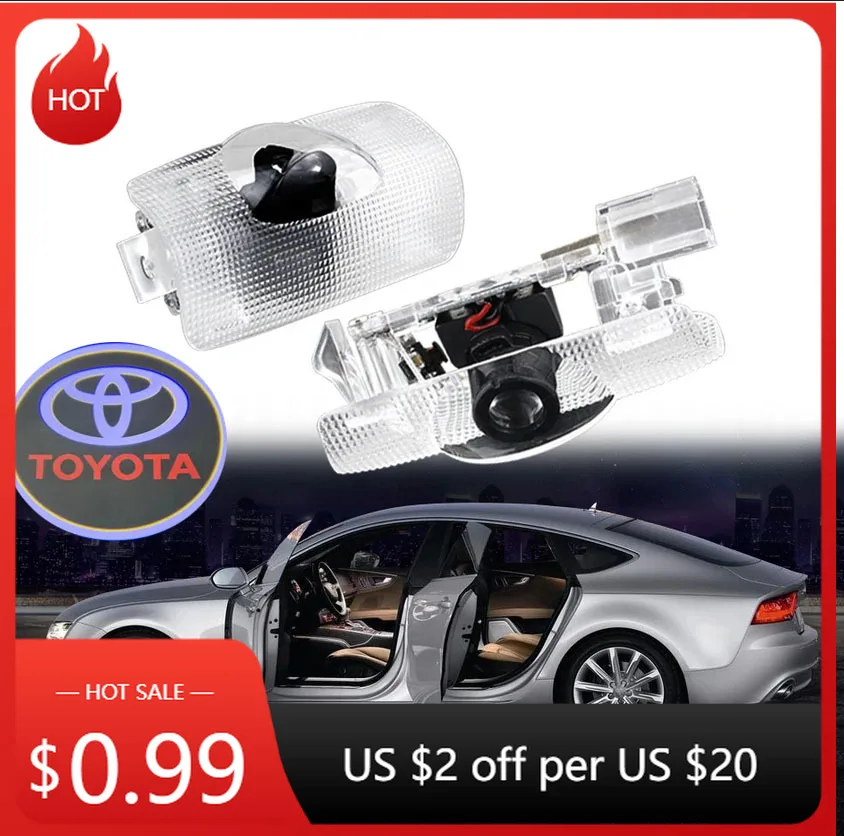 

Для Toyota 2026, колпаки Hot Hub, светодиодная эмблема автомобиля, дверь, лазерная HD-проекторная лампа, аксессуар с автоматическим логотипом для Toyota Corolla Camry Ra