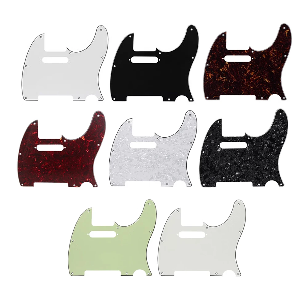 Tele-Telecaster Guitar Pickguard - 8-Hole Scratch Plate for American/Mexican Standard TL Style Electric Guitars, Multi-Color