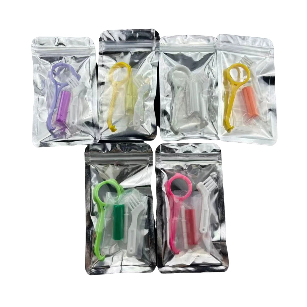 5 Packs Orthodontic Aligner Removal Tool Kit 3 in 1 Dental Invisible Brace Extractor With Aligner Chewie Bite Multi Fruit Flavor