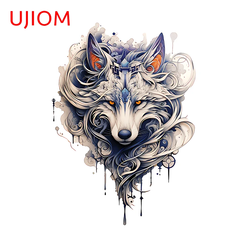 UJIOM Half Head Wolf Hot Selling Wall Sticker Edgy Popular Windows Toilet Vinly Decal Chic Murals Decoration Accessories