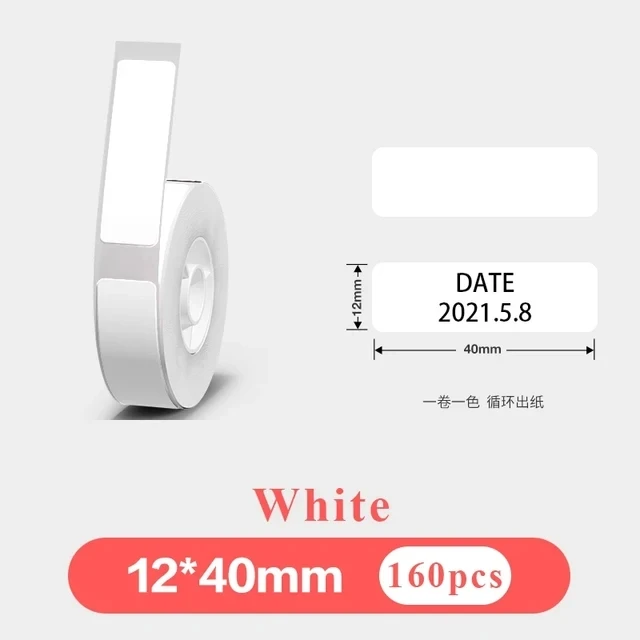 P15 Papierrolle Thermoaufkleber 12x40 14x30 Thermoprinterband Transparentes Etikettenpapier für P11/P12/P15/P50/B100/D30/HP1/HP3