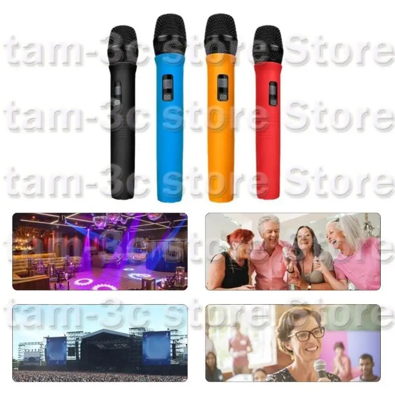 D0UA Silikonmikrofone Schutz mit Griffabdeckung und Windschild für den Außenbereich