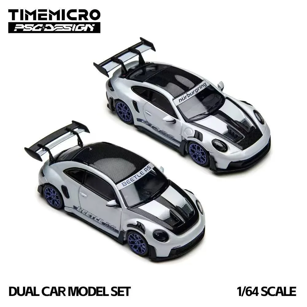 TM 1:64 992 GT3 RS Beetle North Twin Car Set Alloy Car Diecast Vehicles Collection Model Car Toy Christmas Gift Gifts for Men