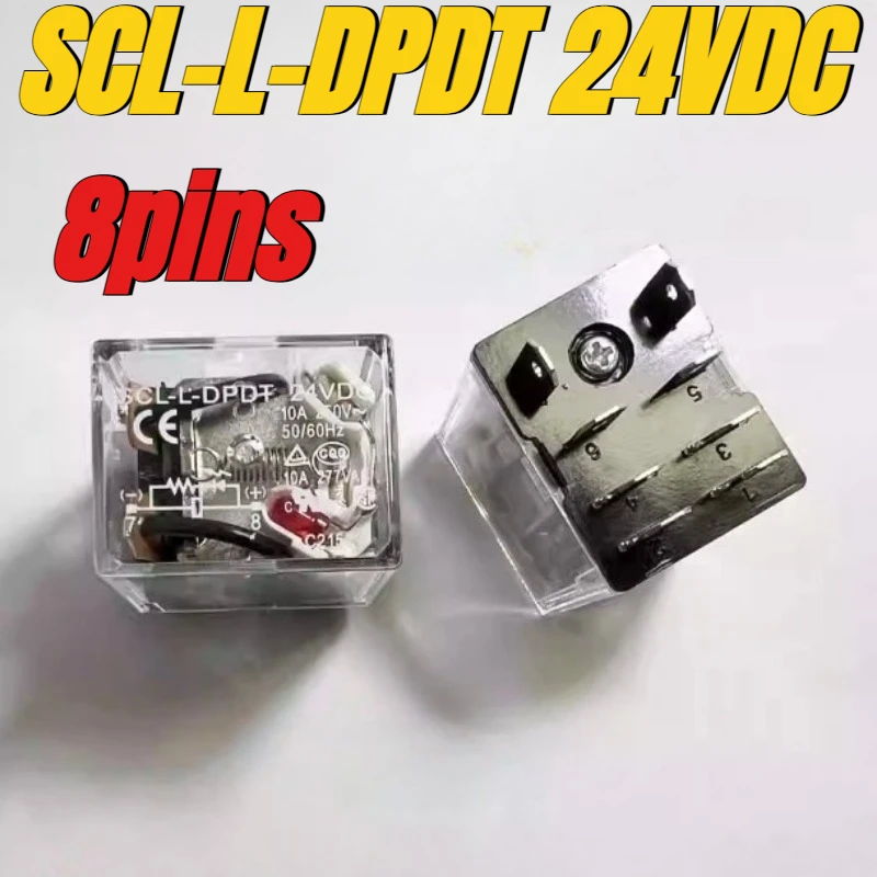 

（Brand New Original）1pcs/lot 100% original genuine relay:SCL-L-DPDT 24VDC 8-pin 10A intermediate relay with indicator light