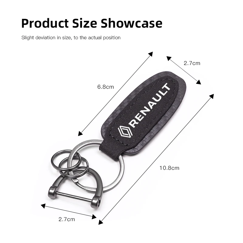 1 قطعة سلسلة المفاتيح الجلدية الجلد المدبوغ سيارة حلقة رئيسية اكسسوارات لرينو كليو كوليوس ميجان اسبيس QM6 كادجار كابتور المناظر الطبيعية الخلابة زو فلوينس