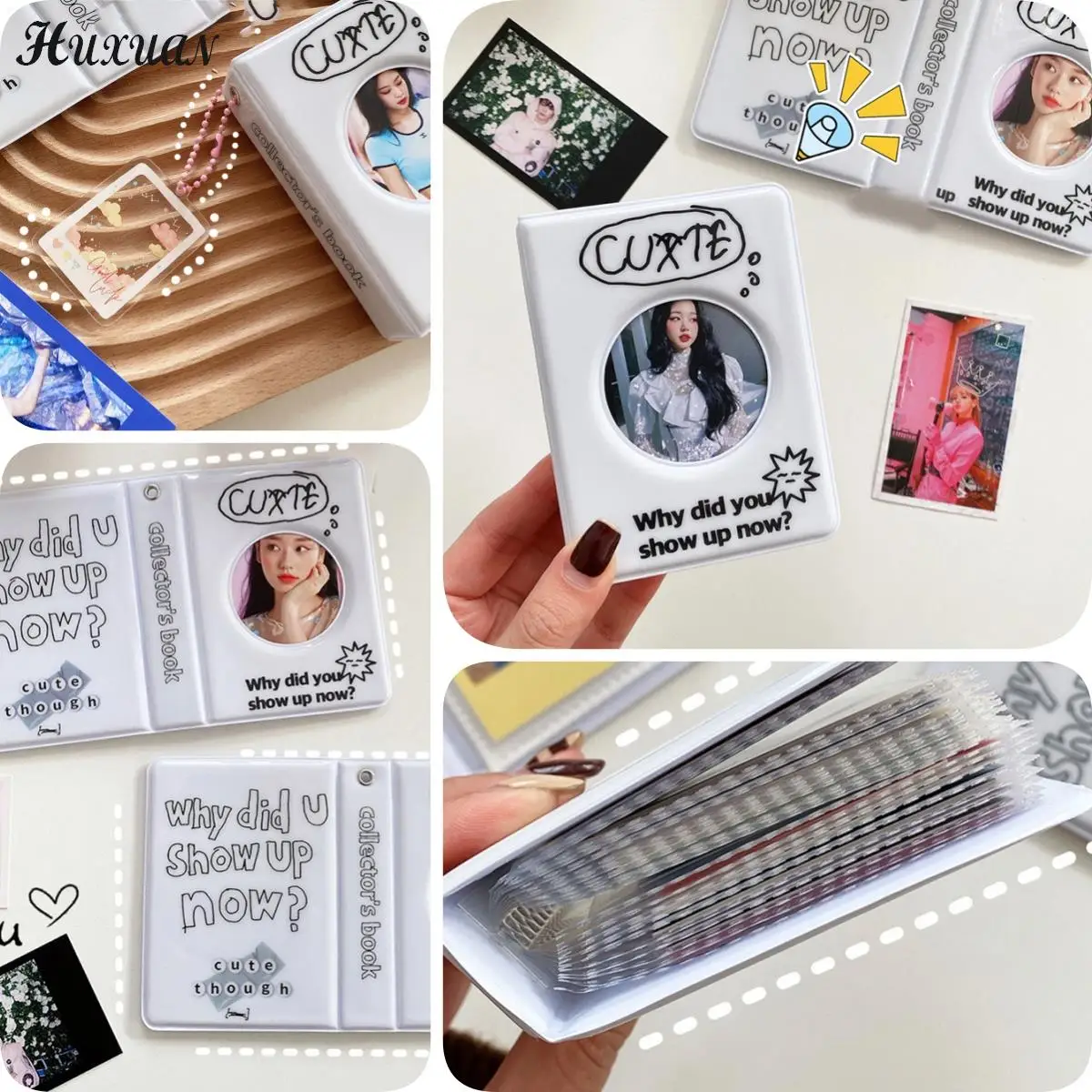 Ins 미니 폴라로이드 포토 앨범, 스타 체이싱 앨범, 40 포켓, 이름 카드 책, 포토 카드 ID 거치대, 3 인치 