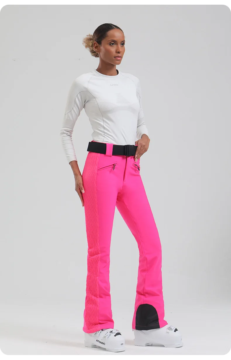 Gsou Snow Damen-Skihose, Snowboardhose, winddicht, wasserdicht, Winter-Skihose, -30 Grad, bequemes, geteiltes Design – Detail 9