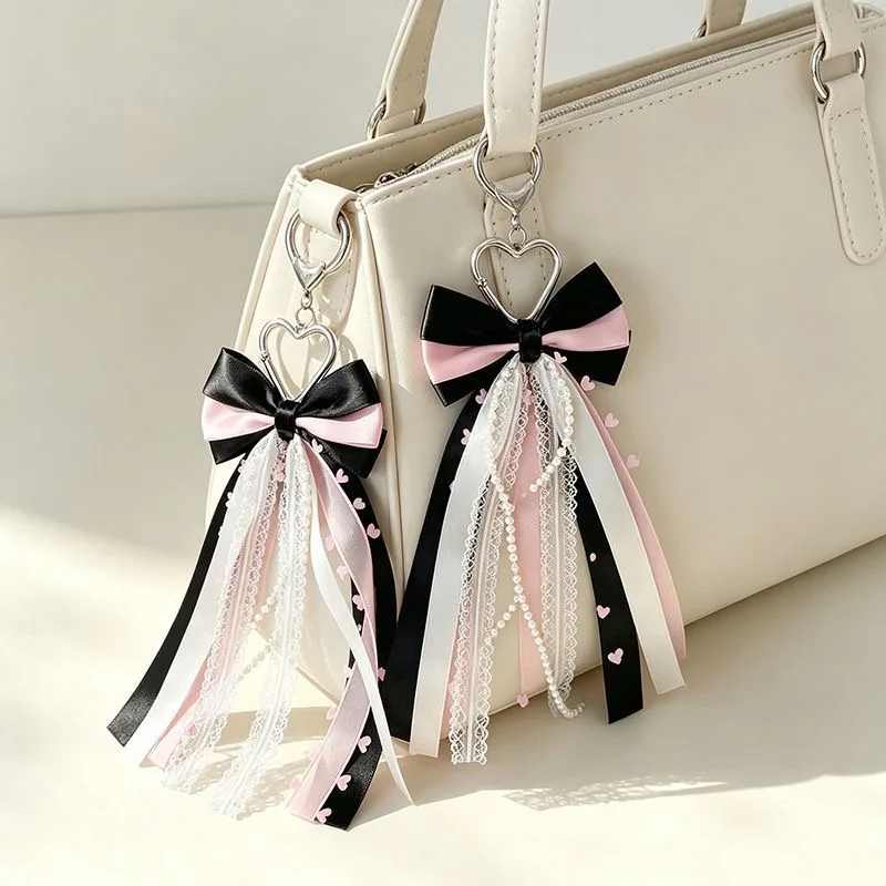 bag charm bow Lolita cosplay y2k accessories Lolita ita bag accessories ita bag decoration accessories for a bag keychain pins