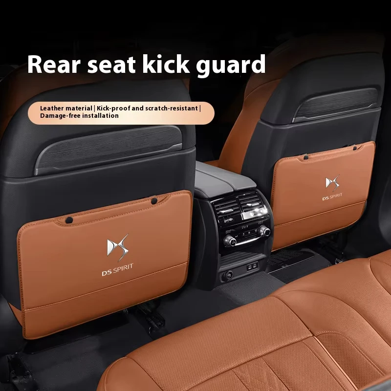 Car Seat Anti Kick Pad For DS DS3 DS4 DS5 DS6 DS7 DS9 Leather Seat Back Storage Protector Cover Anti-scratch Mat