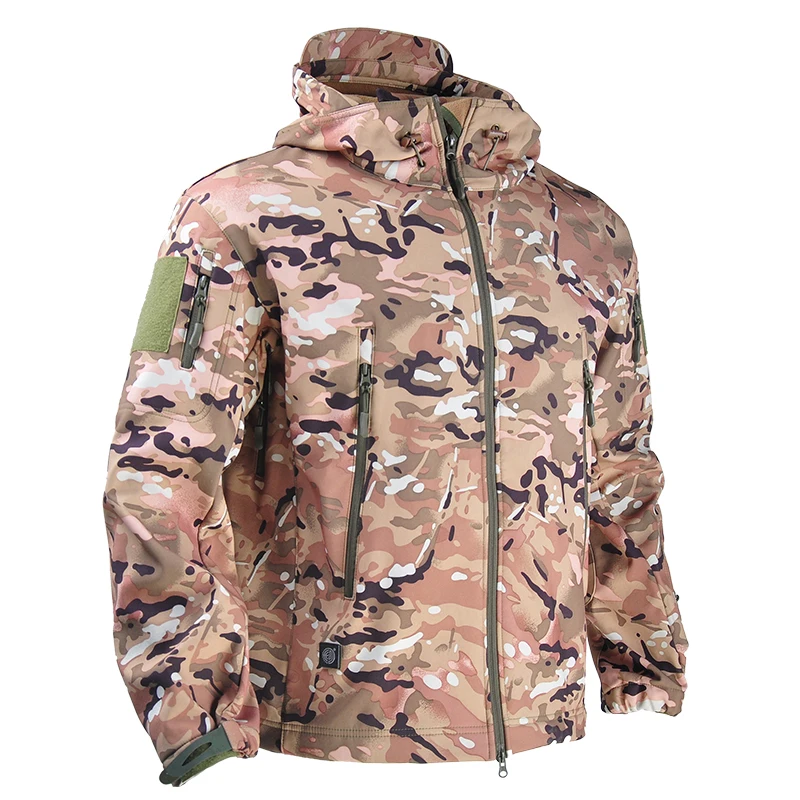 Jaquetas de Caminhadas Táticas masculinas, Soft Shell, Exército, Capuz Tático, Velo Militar, Campo Blusão, Jaqueta de Motocicleta, Roupas Masculinas