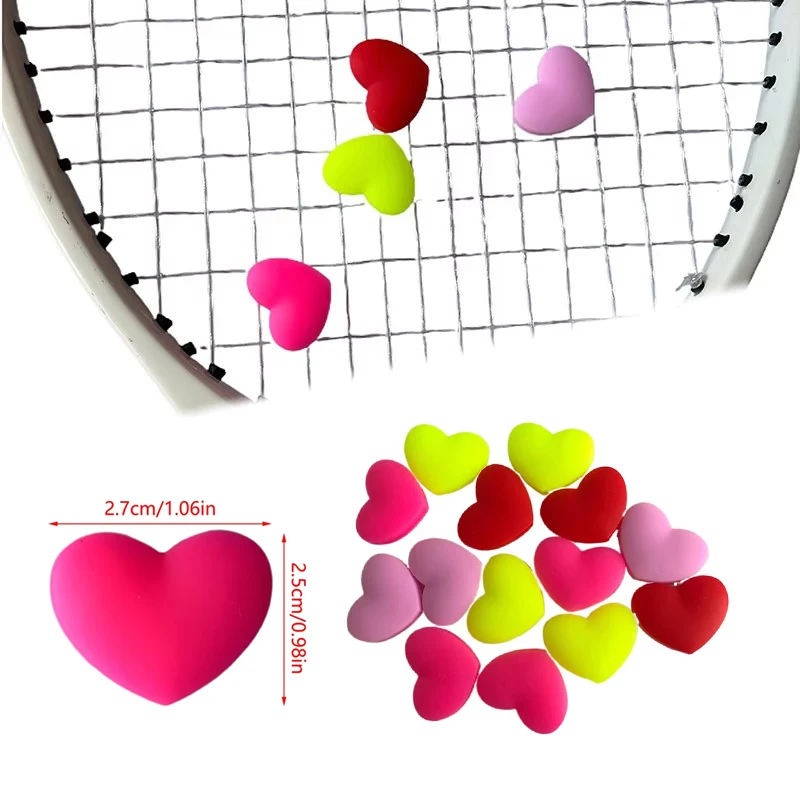

Cute Heart-Shaped Silicone Shock Absorber, Tennis Racket Vibration Dampener Soft Vibration Reducer〔YY26〕