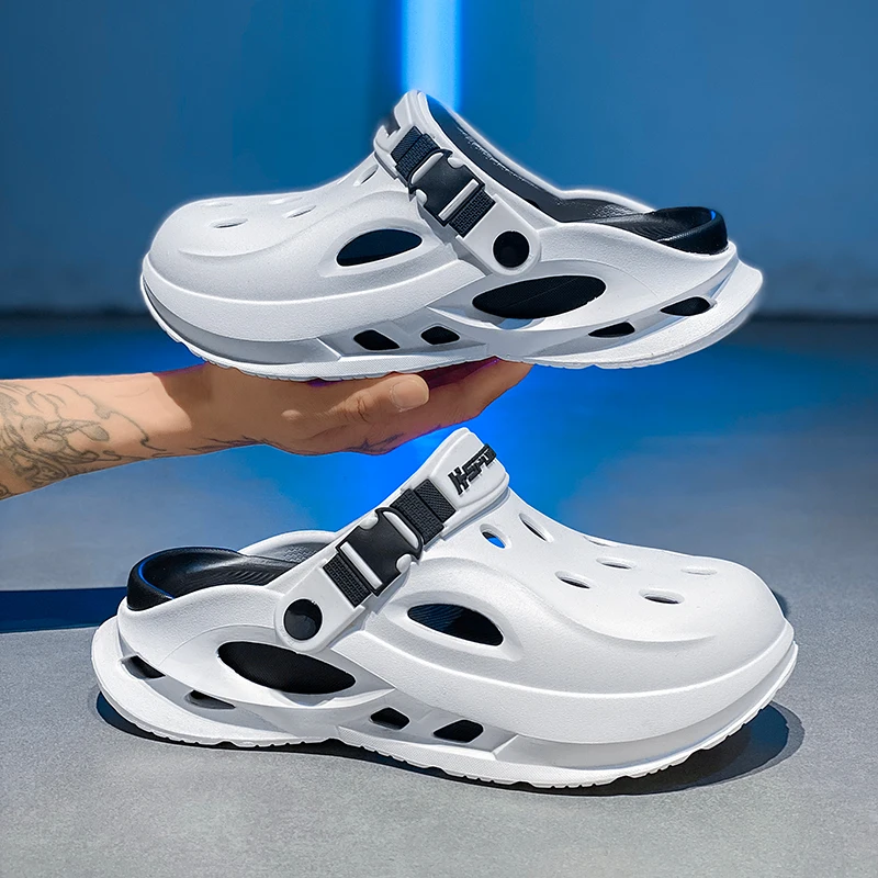 

Summer Hot Sale Men Breathable Clogs, Lightweight Fashion Trendy Outdoor Beach Slides