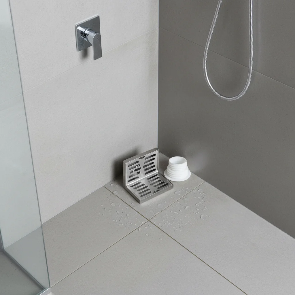 

Stainless Steel L Shape Wall-mounted Floor Drain Terrace Side-drain L-shaped Floor Drain Bathroom Kitchen Shower Hardware