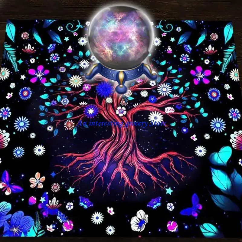 652D Square Flannelette Tarot Altar Cloth Board Game Pad Astrological Pad Table Cover