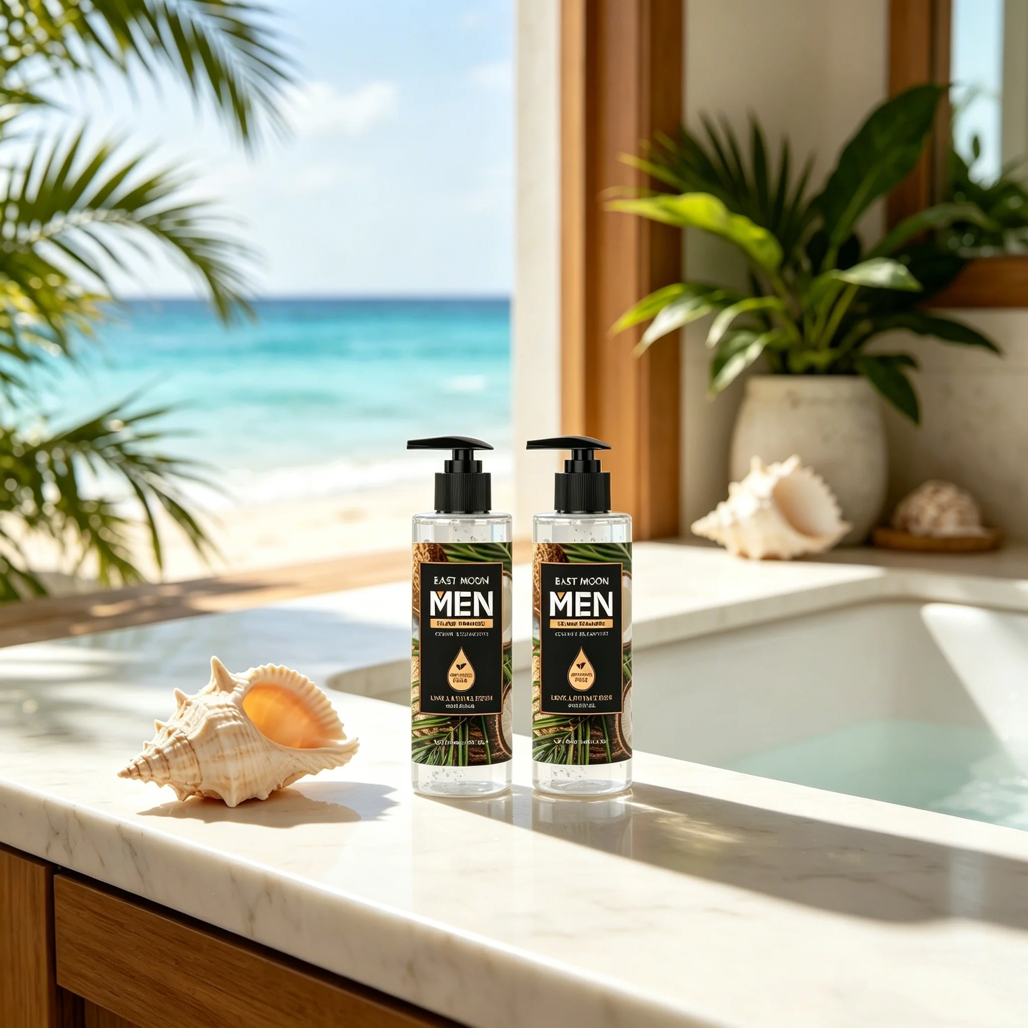Żel pod prysznic East Moon Men Lasting Fragrance, głęboko oczyszczający, usuwający martwy naskórek, redukujący melaninę, wygładzający i odżywiający ciało