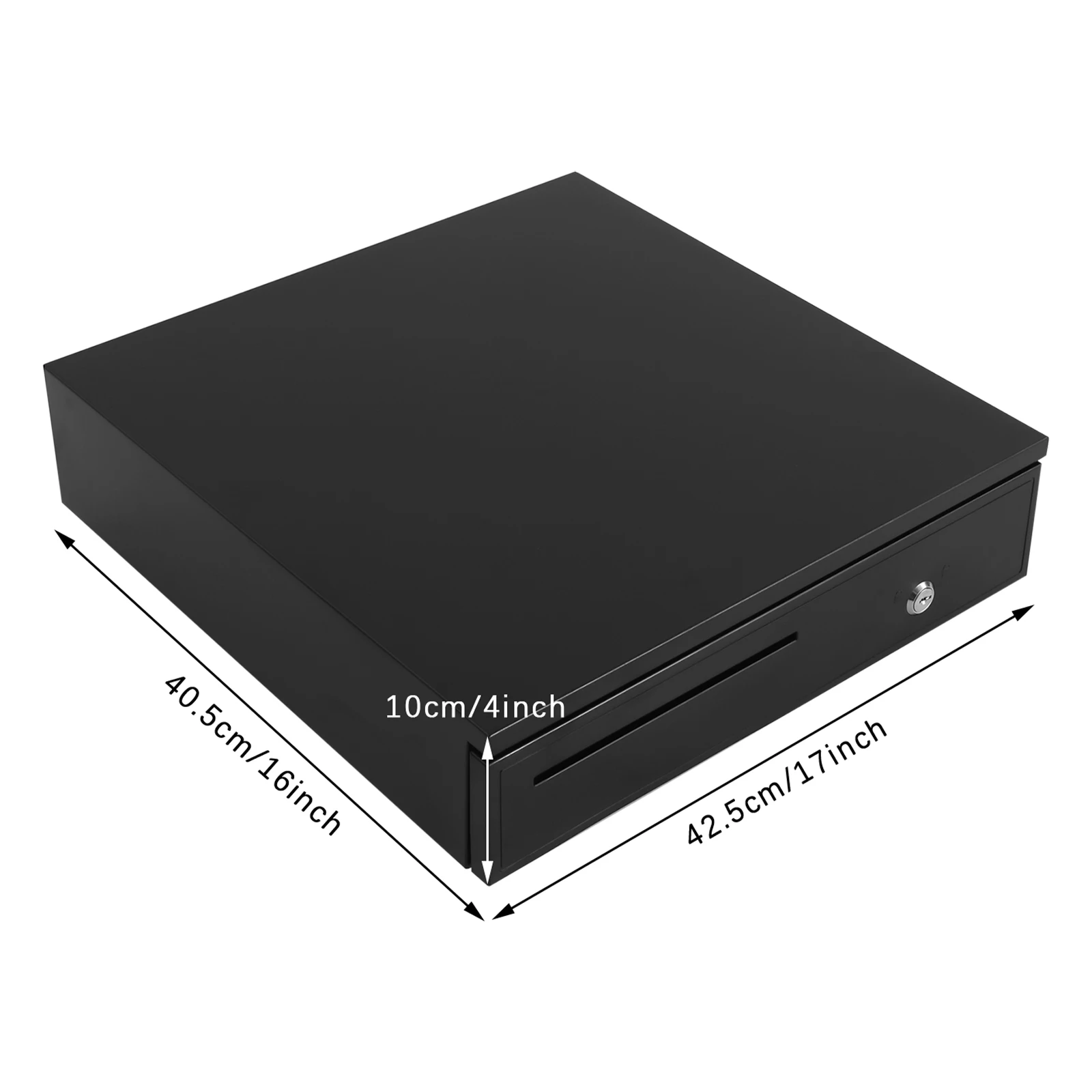 Black Eight Grid Cash Box 405 Cash Register Drawer Cash Register Drawer With 3-Position Lock For Hotels Supermarkets Hospital