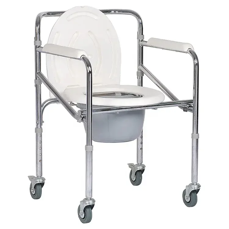 Factory Direct Sale High Quality Disabled Toilet Chair Elderly Potty Adults Aluminum Folding Commode