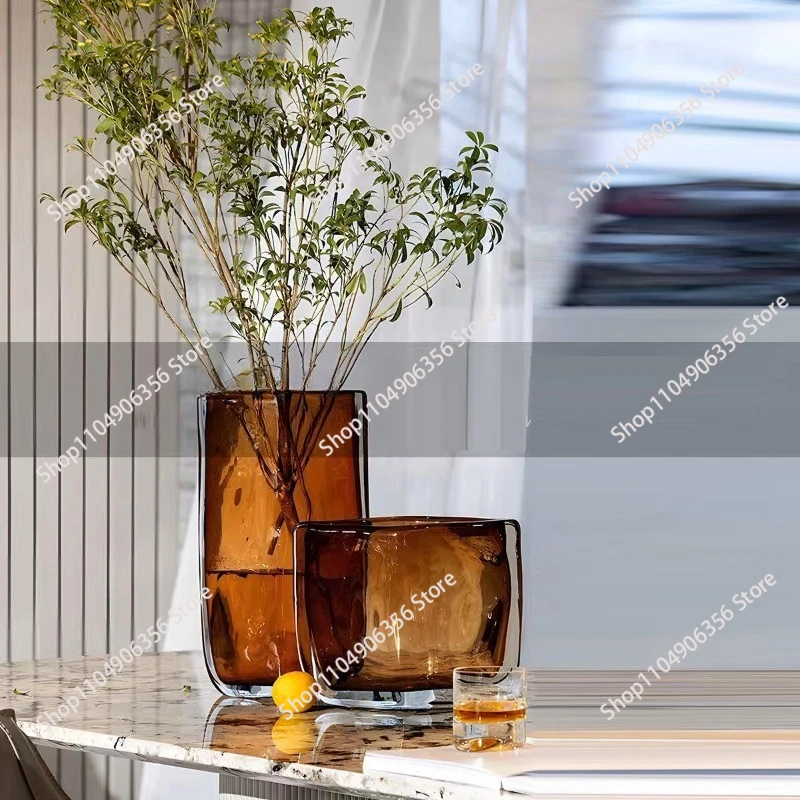 

for Modern Amber Glazed Vase – Hydroponic Flower Arrangement for Living Room