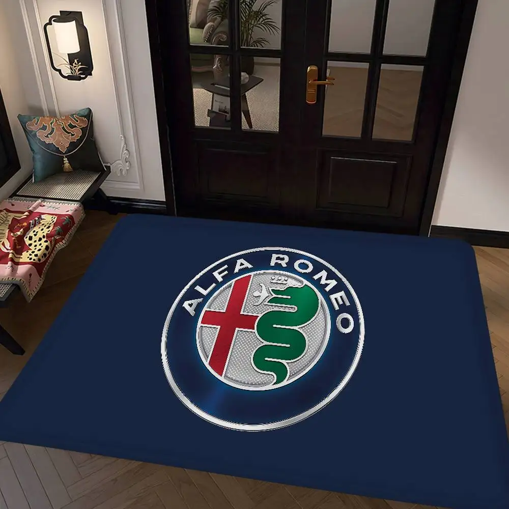 Car Brand A-Alfa R-Romeo Hallway Carpet Retro Multiple Choice Living Room Kitchen Rug Non-Slip Welcome Rug