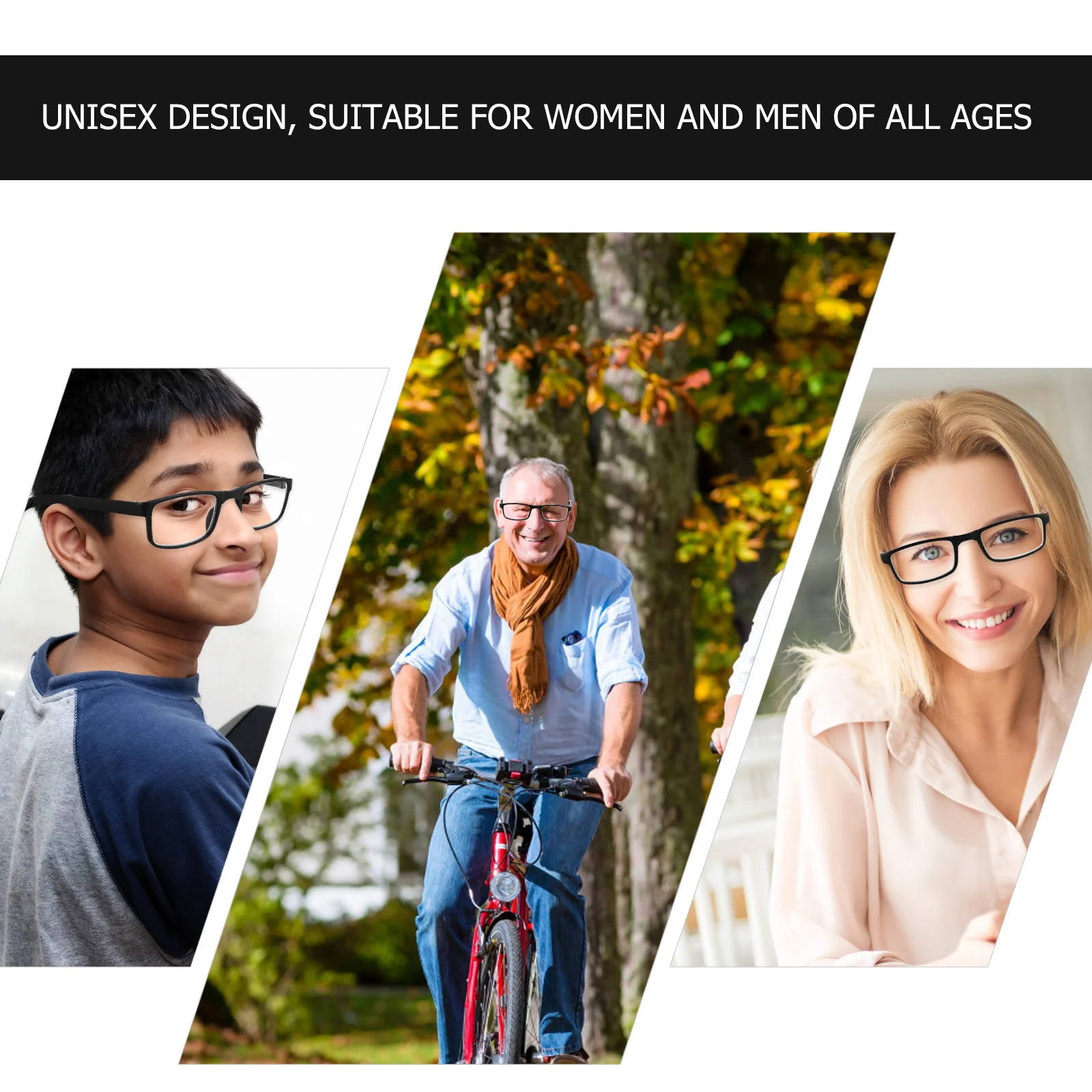 

Durable Folding Reading Glasses Black Portable Unisex Lightweight Case for Fashion Myopia Detailed Work Folding Reading Glasses