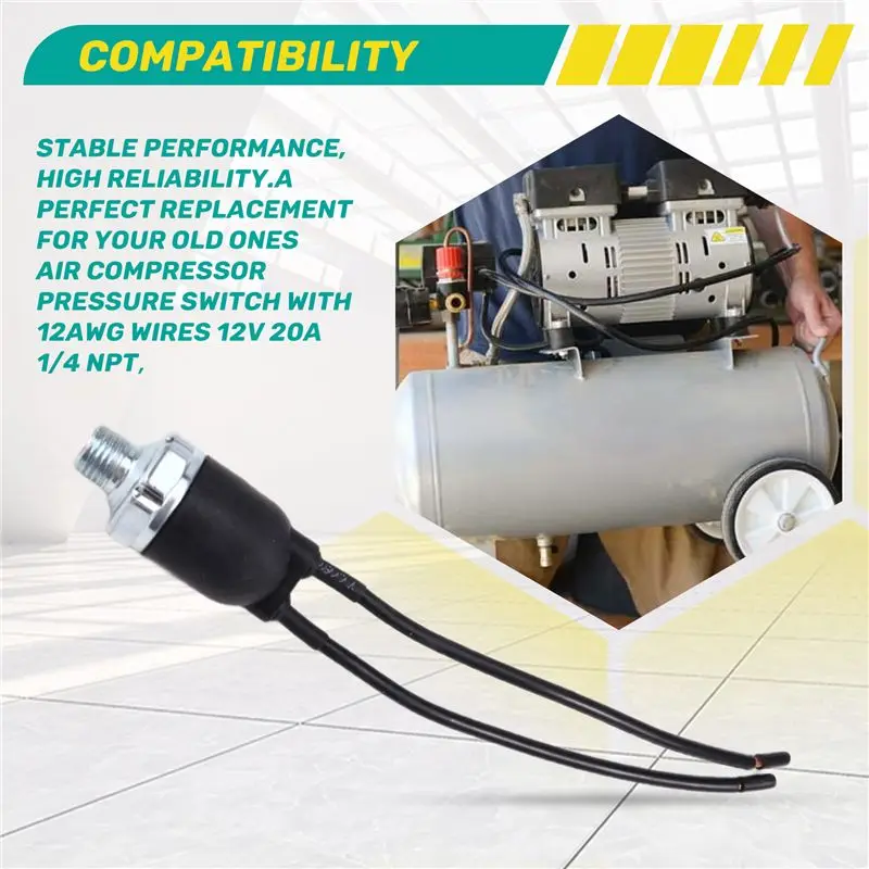 ABGG-1/4 NPT Pressure Switch Air Compressor Pressure Switch Pressure Switch 90-120PSI