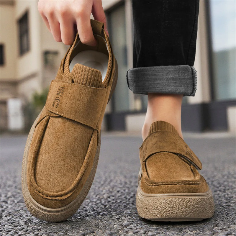 2026 Spring New Casual Shoes Outdoor Fashionable Multi functional Thick soled Le Fu Shoes Men's Comfortable Anti slip Work Shoes