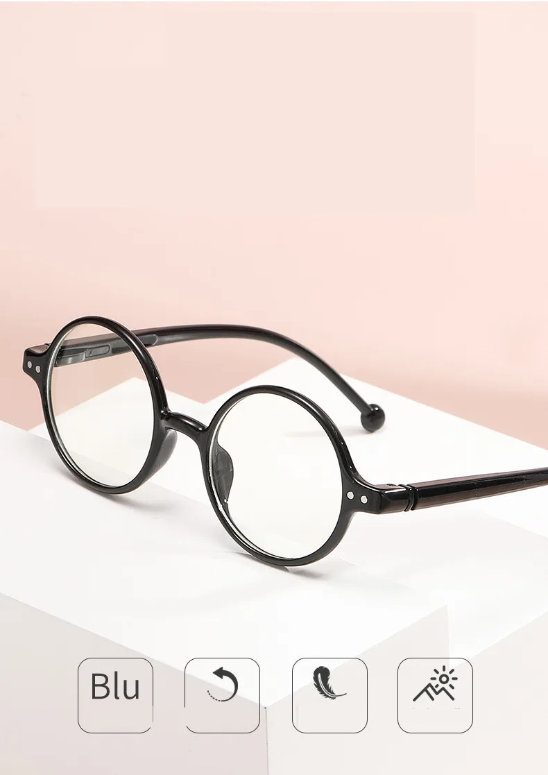 Runde Anti Blau Licht Lesebrille Frauen Männer Vintage Holzmaserung Hyperopie Presbyopie Brillen Dioptrien Brillen + 1,0 1,5 2,0 – Detail 2