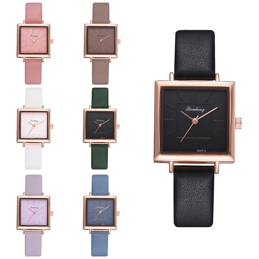 Montres Femmes Luxury Women Watches Luminous Leather Strap Digital Wristwatches Casual Business Wrist Clock Dress Reloj Mujer