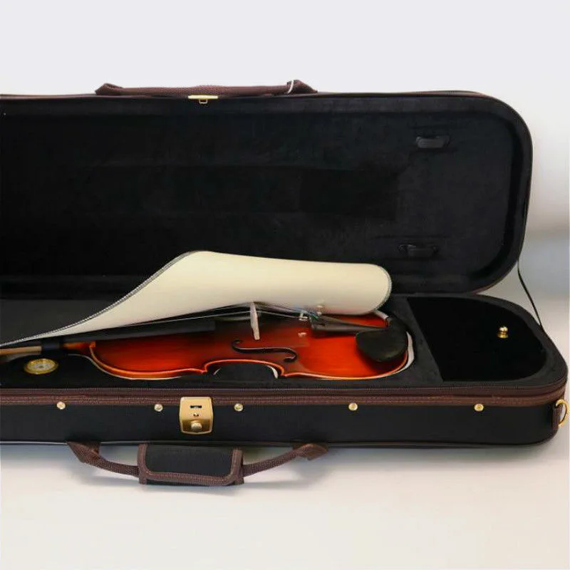 4/4 Violin Case High quality Stringed Instrument Accessories Built-in Hygrometer Music Tool Storage Box Fiddle Violin Hard Bag