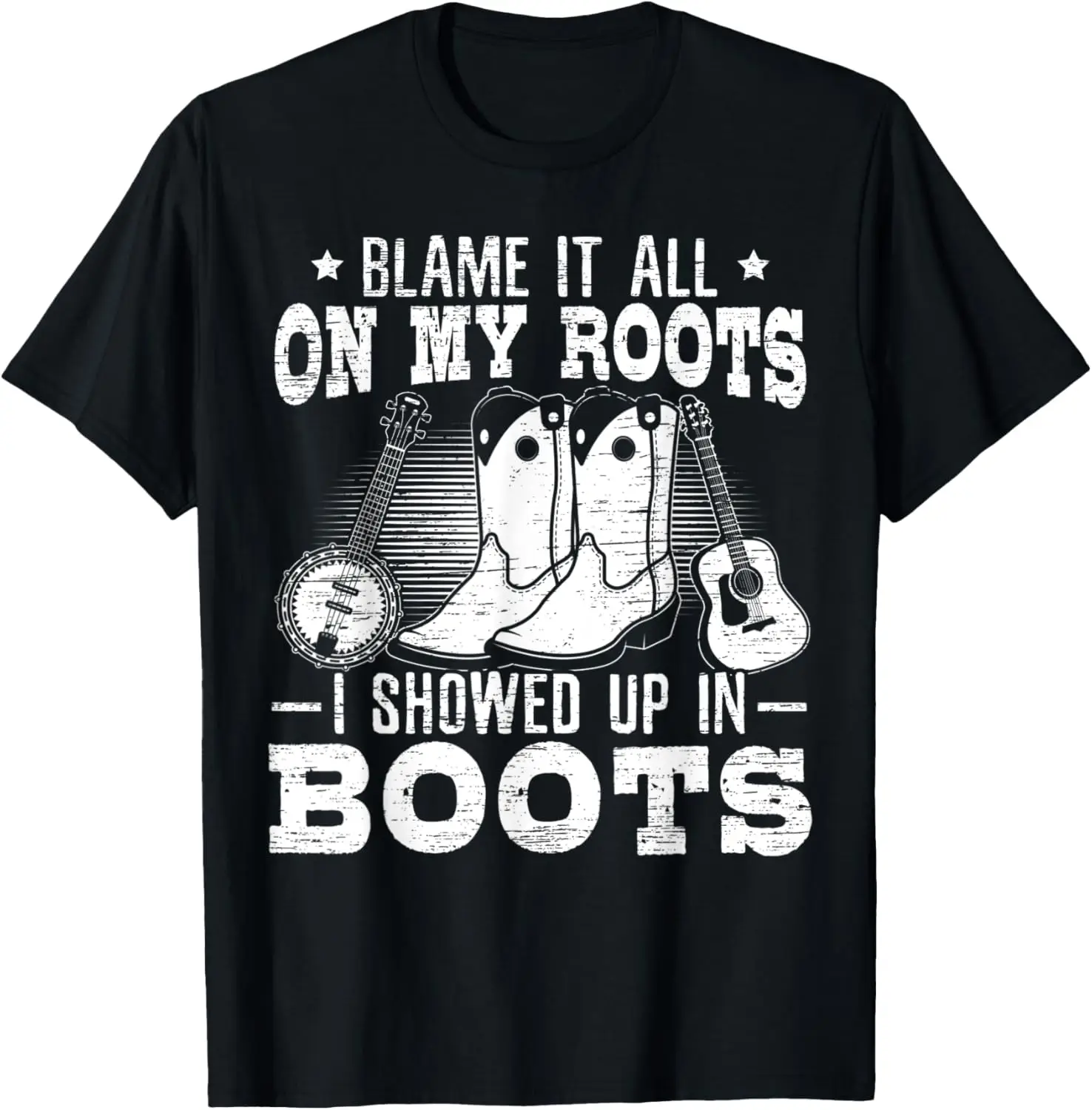 Country Music Lover Blame It On All My Roots T-Shirt