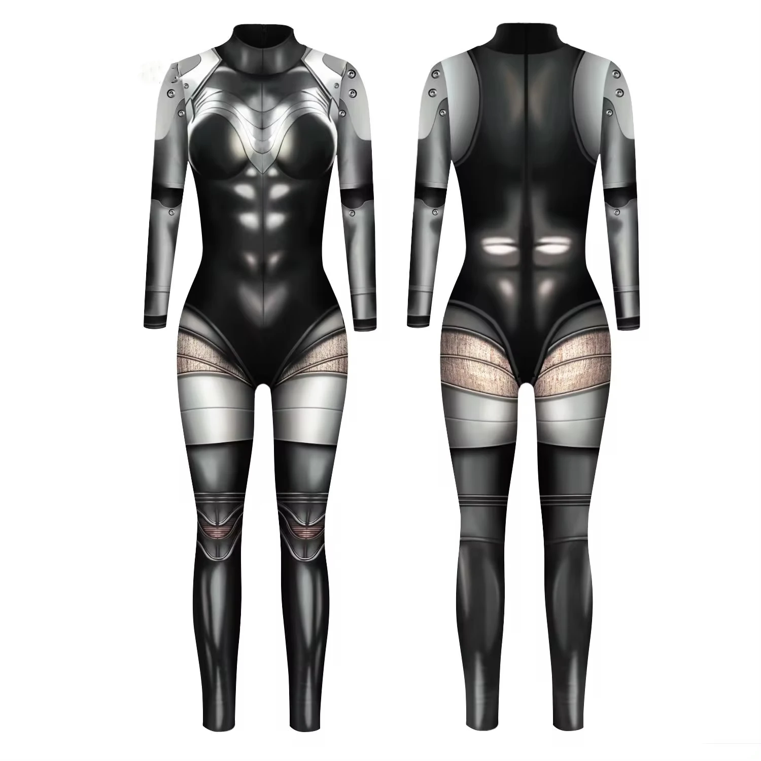 Halloween Robot Punk Style Technology Sense Cosplay Costume Sexy Women's Atomic Heart Tights Jumpsuit Mechanical Sisters Suits