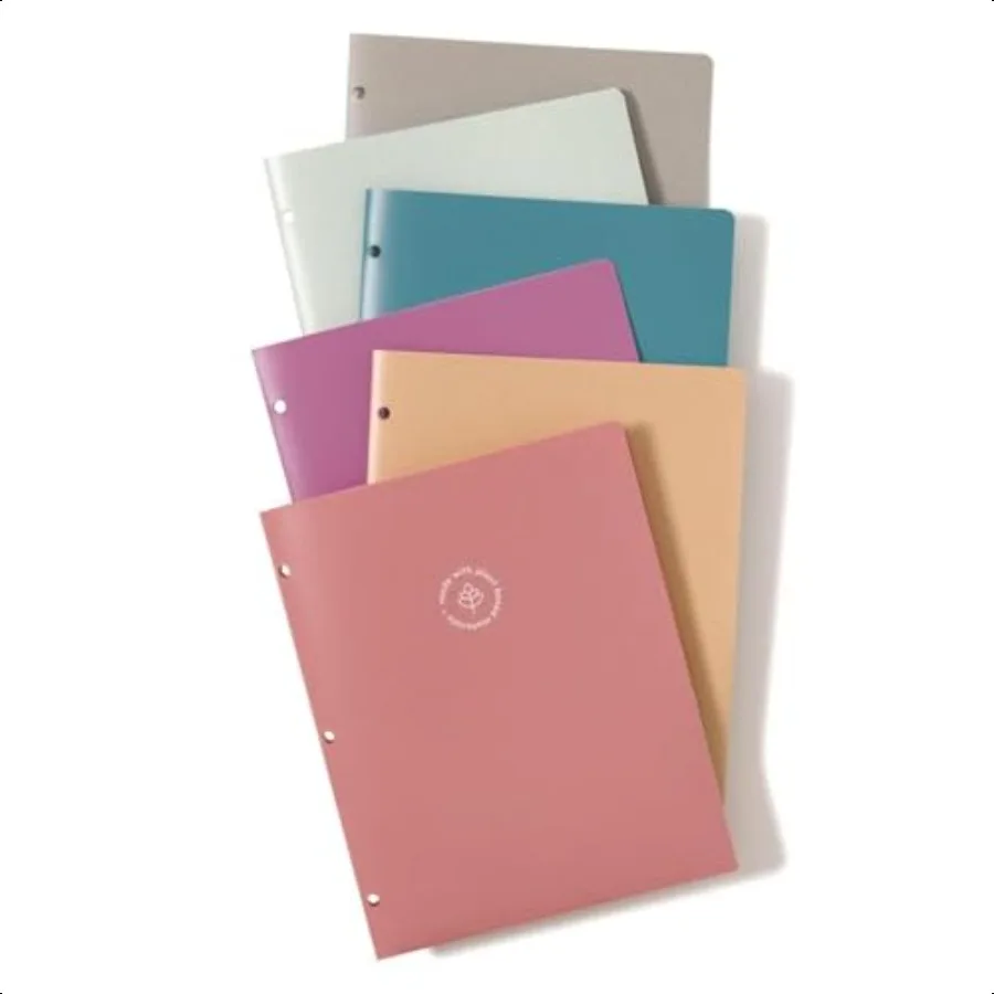 

UEco Poly 2Pocket 3Hole Punch Folders Set of 12 Assorted Brights Letter Size 6600U0112