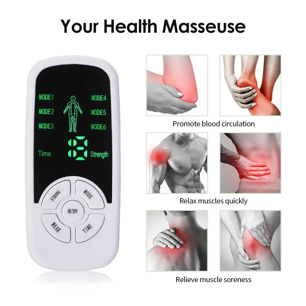 EMS estimulador eléctrico de terapia muscular, máquina de unidad Tens, fisioterapia meridiana, pulso Abdominal, masajeador de próstata corporal, 6 modos