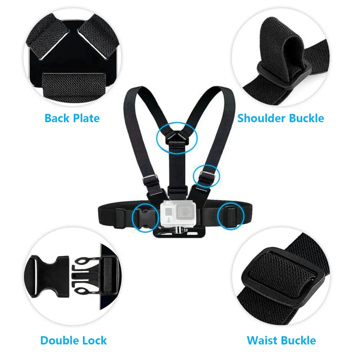 Chest Strap Rotate Phone Mount for iphone Smart Phone Belt Body Harness Holder for Gopro Hero 12 11 10 9 8 Insta360 Dji Camera