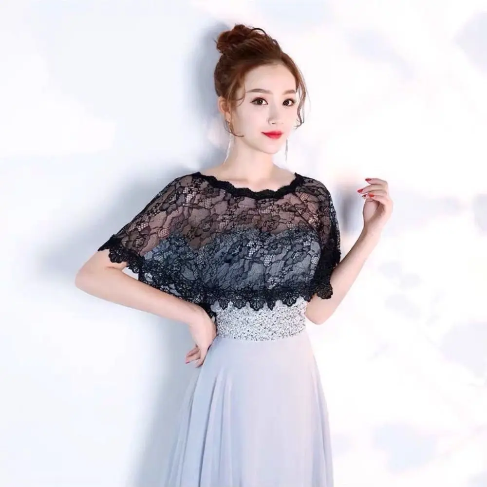 

Lightweight Hollow Out Lace Cover Up Tops Elegant French Style Fake Collar Exquisite Thin Lace Neckline Apparel Supplies