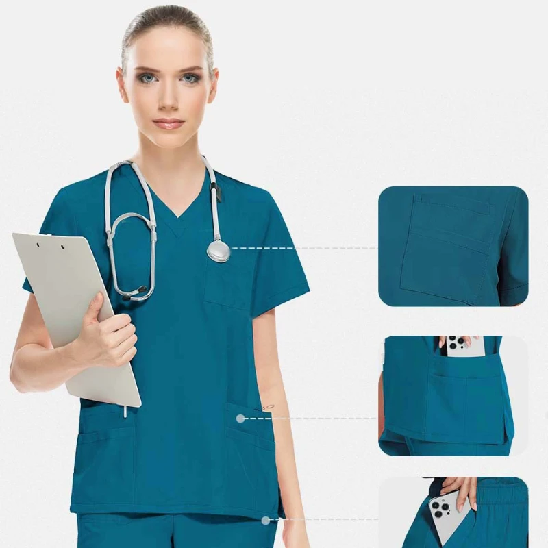 Hospital Nurse Suit Short Sleeve Seamless Fusion Doctor Special Work Clothes Oral Hand-washing Clothes Beauty Salon Special Suit