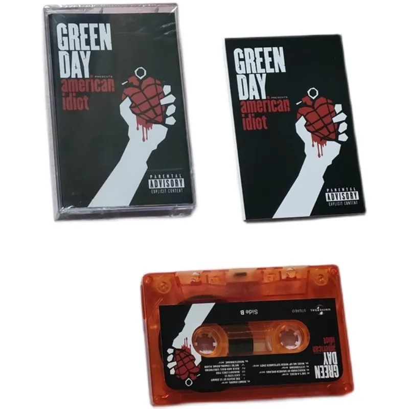 Classic Green Day Music Tape Idiot Album Punk Rock and Roll Cosplay Soundtracks Box Cassettes Walkman Car Tape Party Music Gift