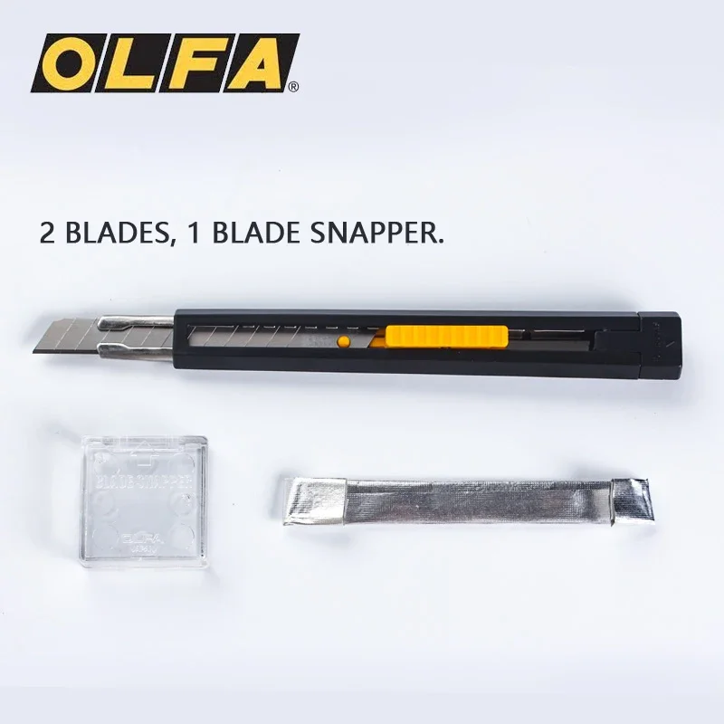 OLFA A-AL Portable Art Knife with Blade Snapper Craft Tools 9mm Utility Knife for Cutting Papers Films Matching Blade AB-10S