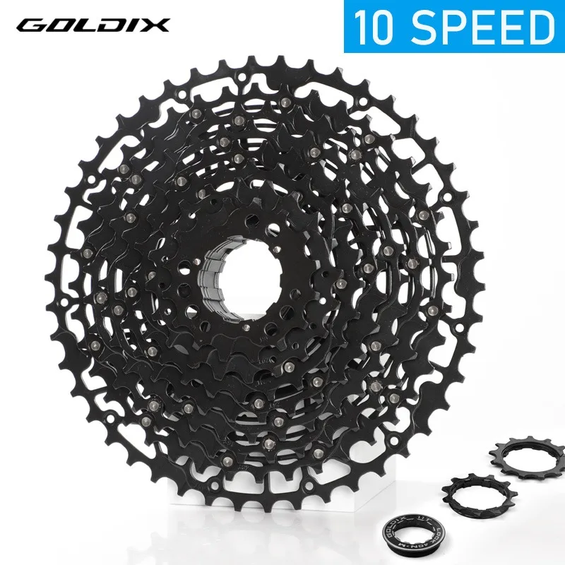 GOLDIX cassete mtb de 10 velocidades 11 40 42 46 48 50 cassete de bicicleta de 10 velocidades ultraleve hg para shimano mountain bike 10v cassete