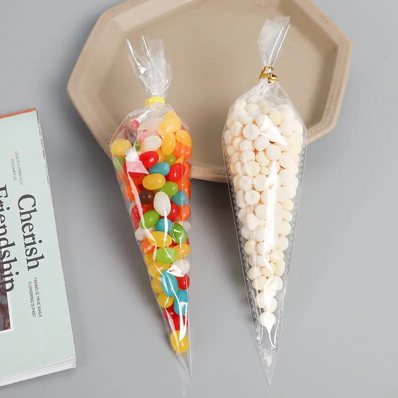 Wholesale 50~200Pcs Glossy Plastic Triangle Sacks Transparent Display Bags for Event Styling, Catering & Home Organization TMZ﻿