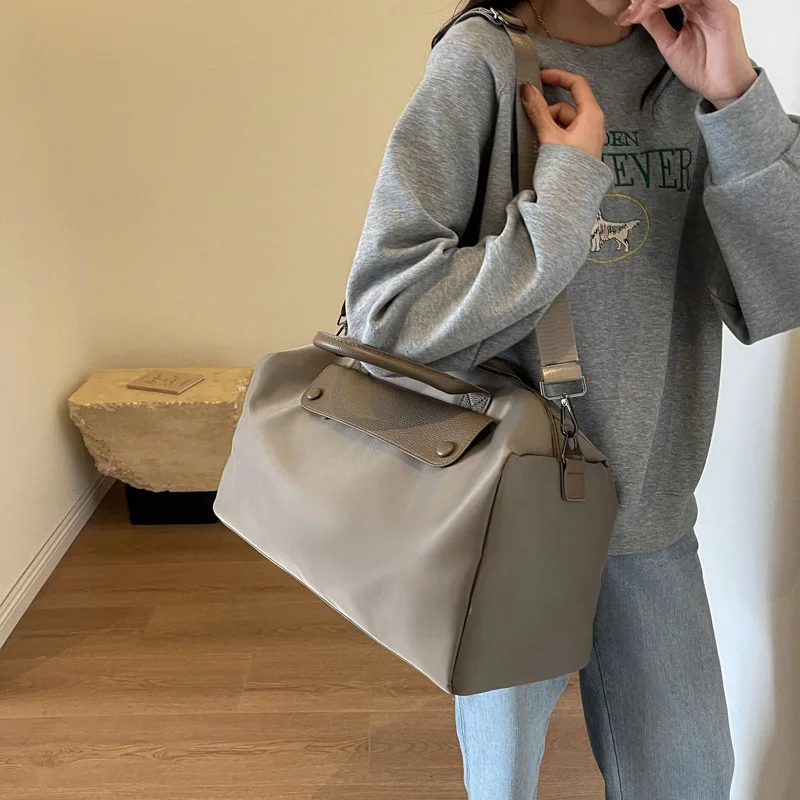 Korean Crossbody Sports Gym Bag Waterproof Oxford Cloth Luggage Bag Lightweight Short Trip Travel Bag